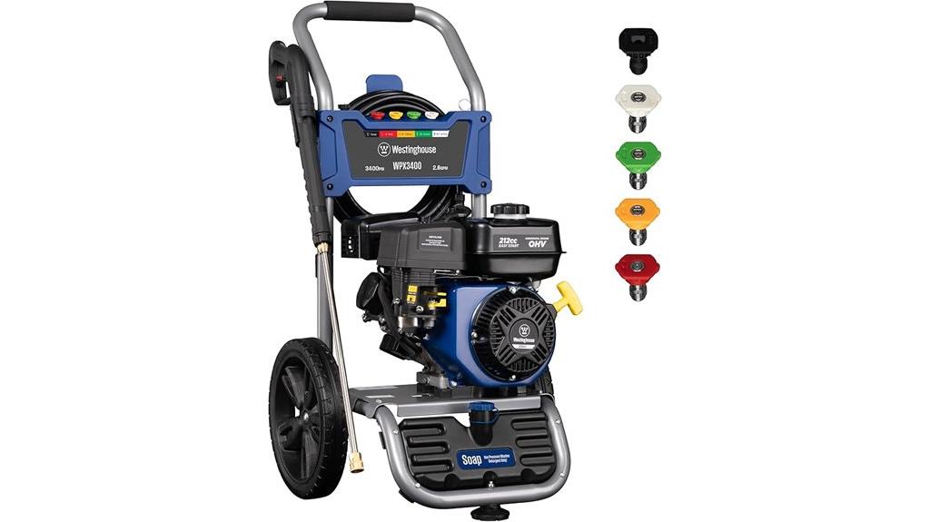 westinghouse wpx3400 gas pressure washer