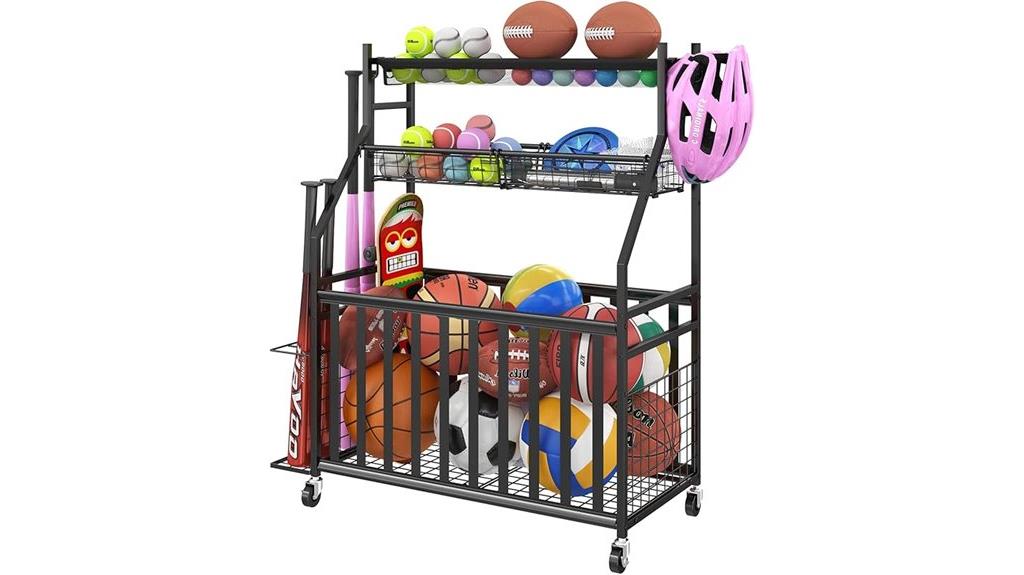 wheel mounted sports gear storage