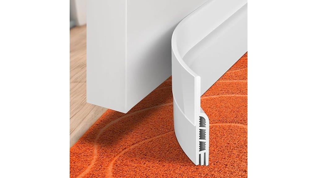 white door draft stopper