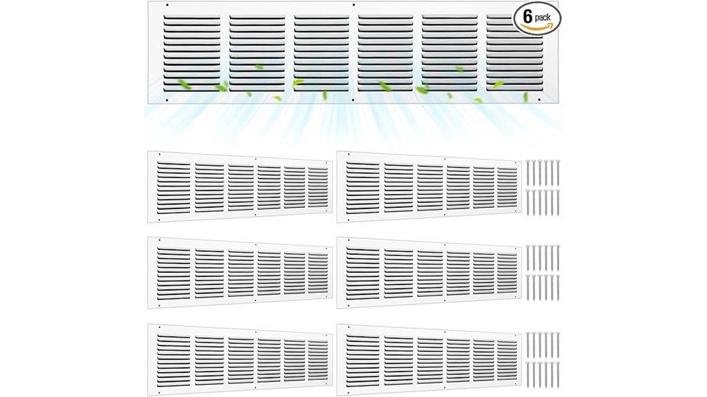 white hvac vent covers