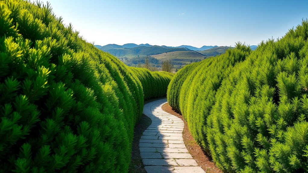 year round evergreen landscaping