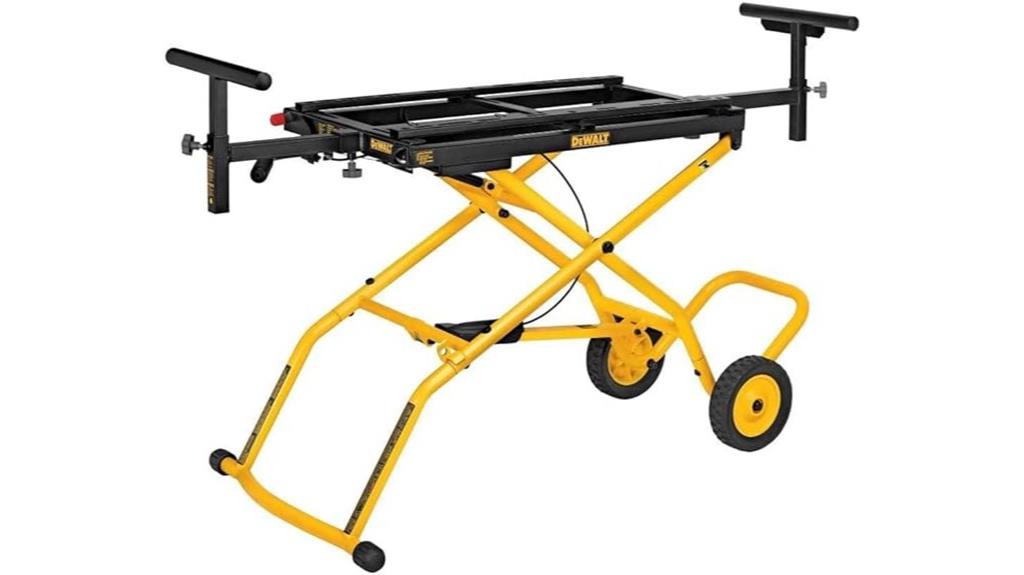 yellow dwx726 miter saw stand