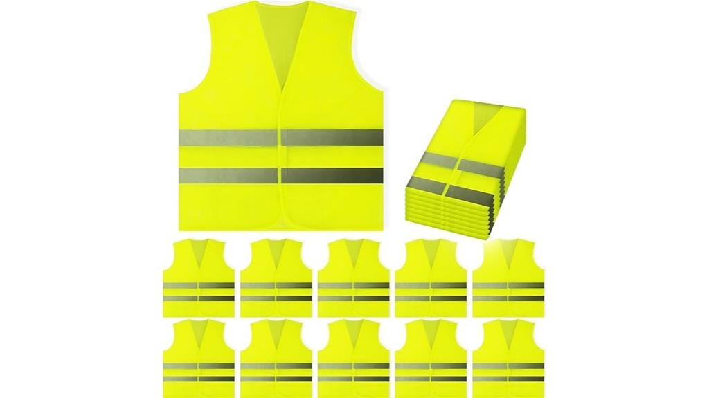 yellow reflective safety vests