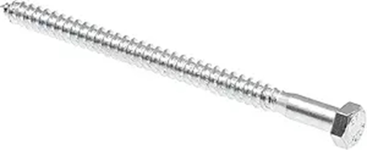 zinc steel hex lag screws
