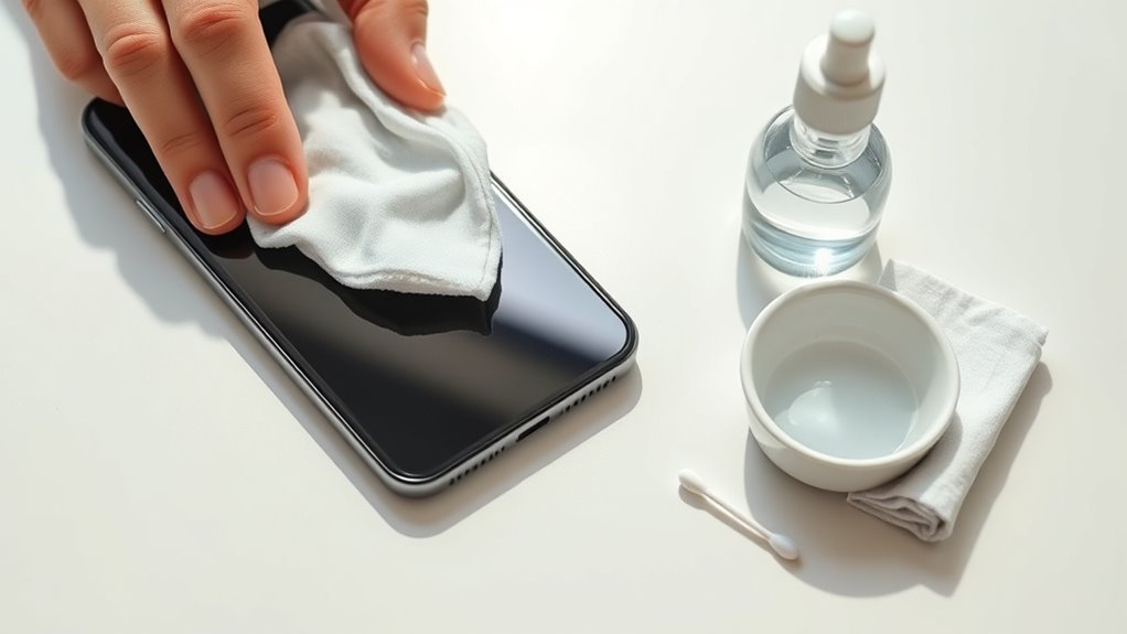 clean gadgets with care