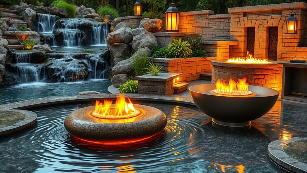 harmonious fire water lighting