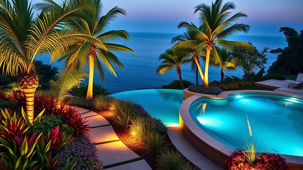 lighting and natural stone