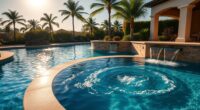 luxury pools with spas