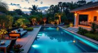 luxury poolside outdoor design