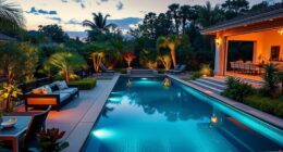 luxury poolside outdoor design
