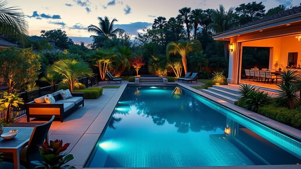 luxury poolside outdoor design