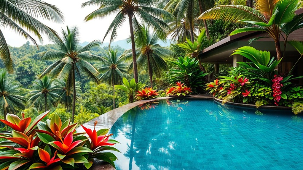 seamless tropical outdoor oasis