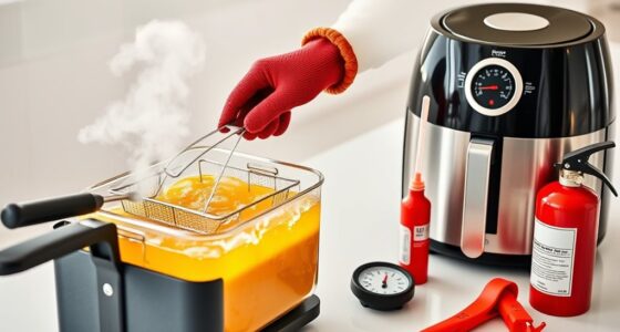 use caution with hot oil