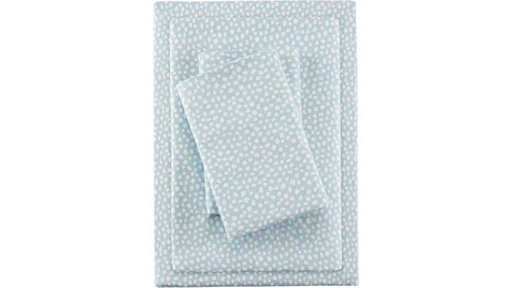 cotton flannel aqua dots