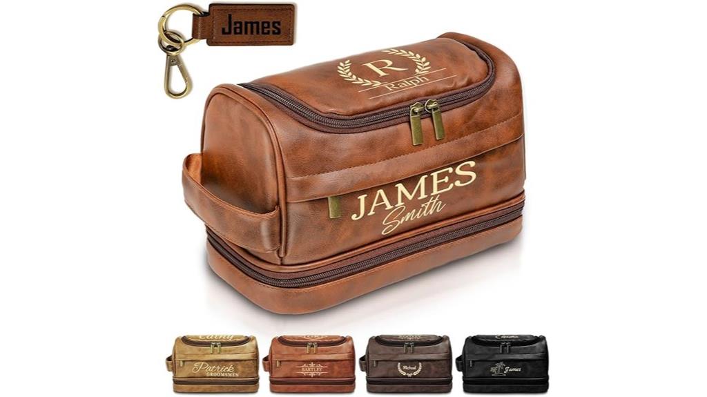 custom leather men s toiletry bag