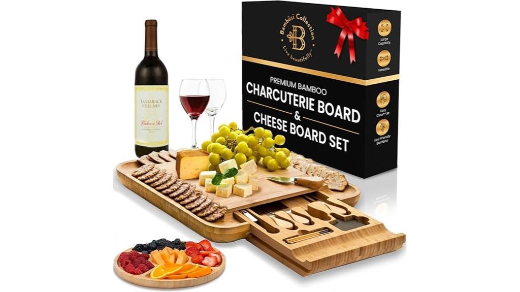 elegant cheese and charcuterie set