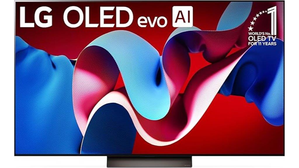 large oled tv with remote