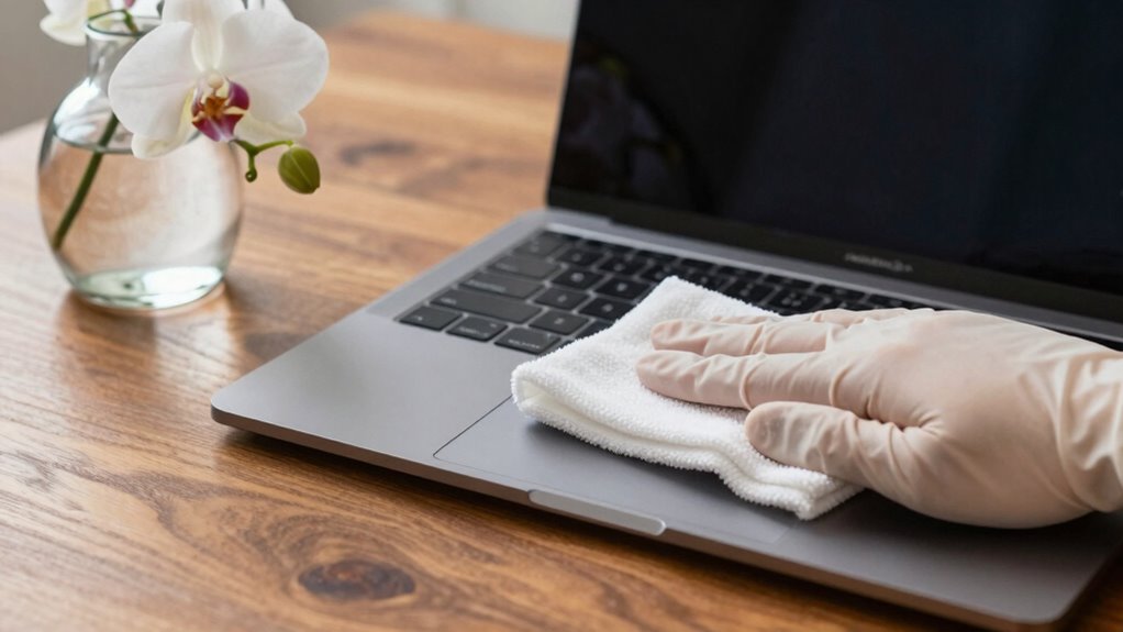 avoid spraying sensitive surfaces