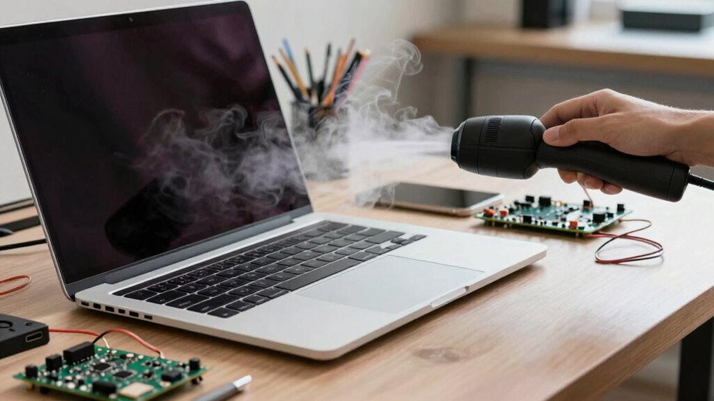 avoid steam near electronics