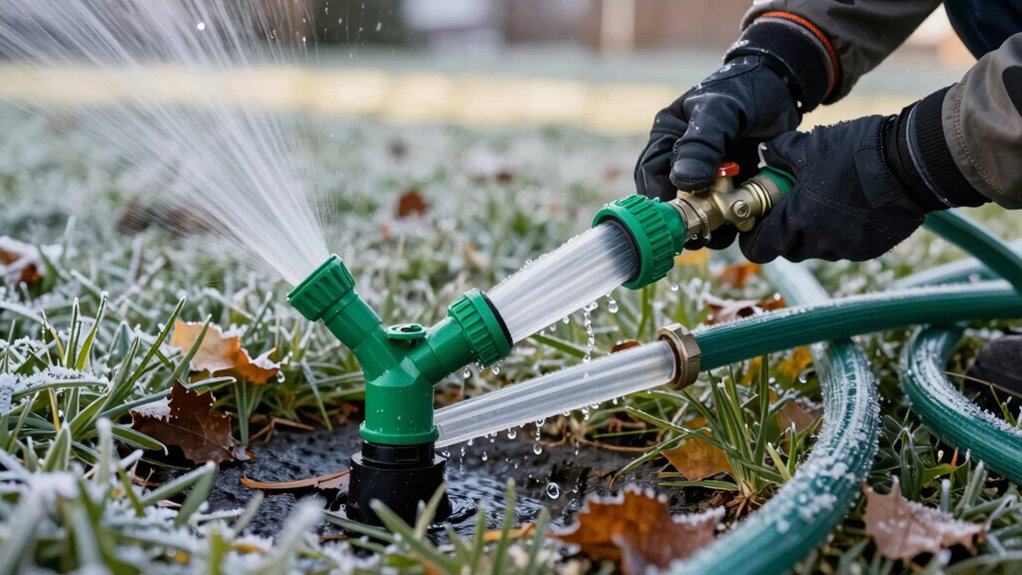 drain winterize protect prevent