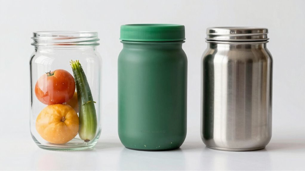 glass and stainless steel