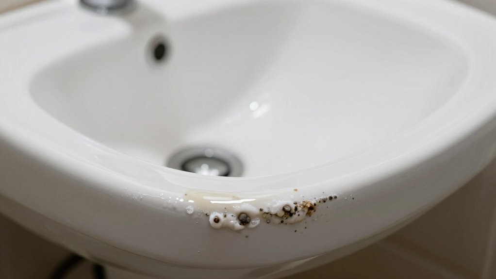 mineral buildup causes stains