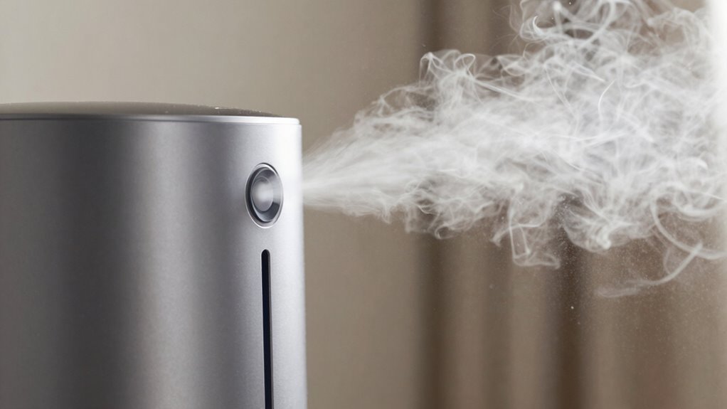 mineral buildup causes white dust