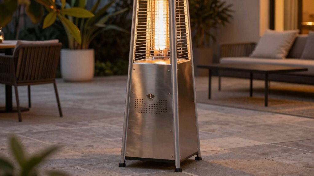 safe patio heater setup