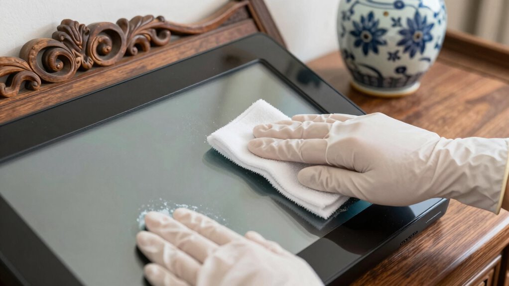 sensitive surfaces require careful cleaning