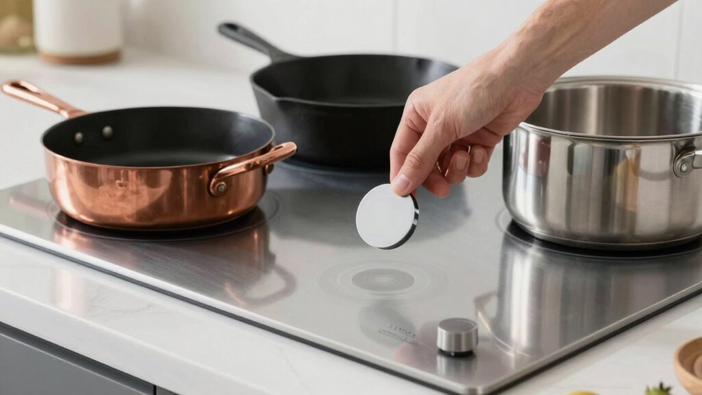 test magnetic flat cookware