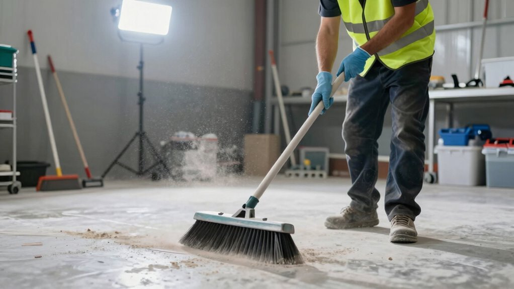 thorough dust cleanup ensures safety