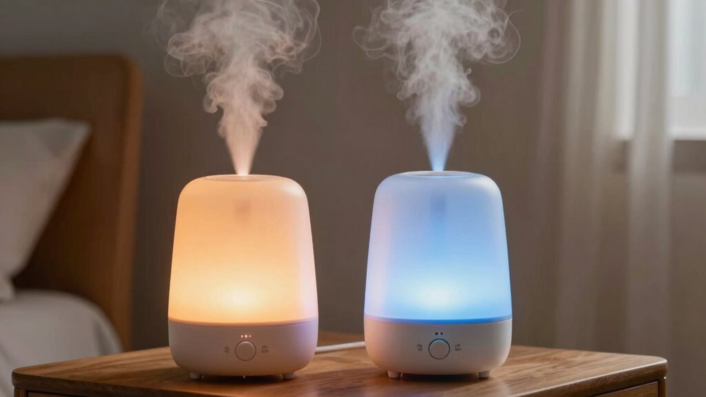 warm and cool mist options