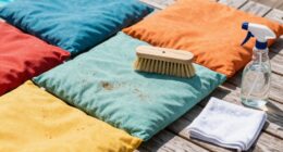 clean cushions before swimming