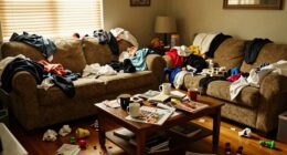 clutter accumulates easily overnight