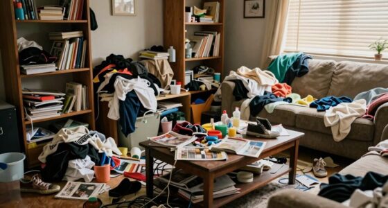 clutter complicates cleaning tasks