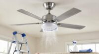 efficient ceiling fan cleaning