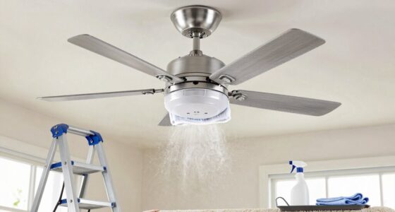 efficient ceiling fan cleaning