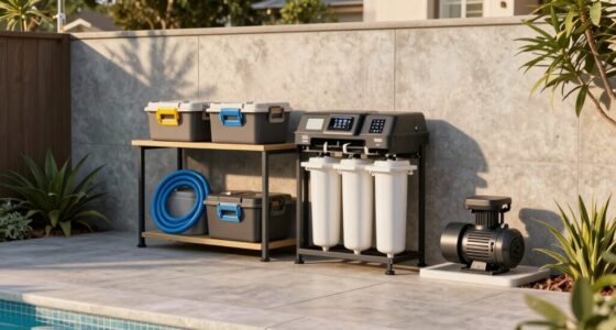 efficient pool equipment arrangement
