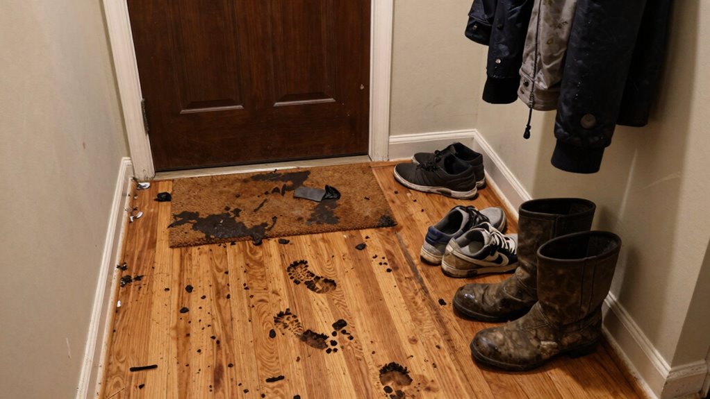 entryway dirt and debris buildup