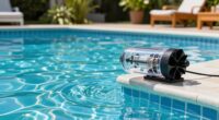 focus on pool filter content