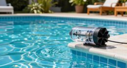 focus on pool filter content