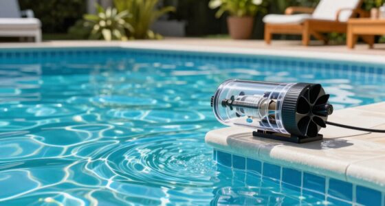 focus on pool filter content