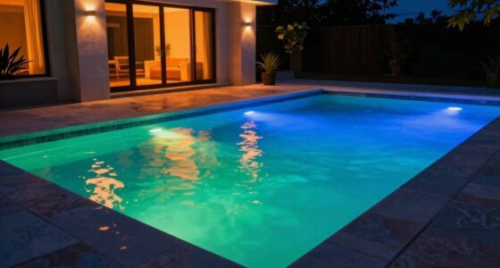 led lighting enhances pool design