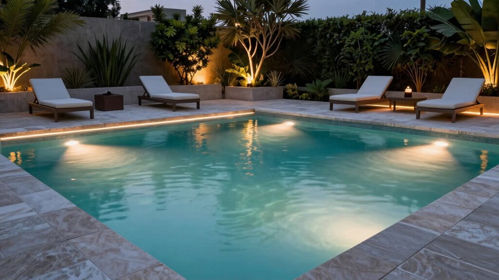 lighting enhances pool aesthetics