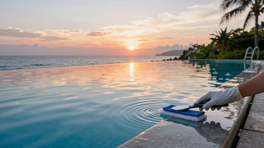 meticulous infinity pool maintenance