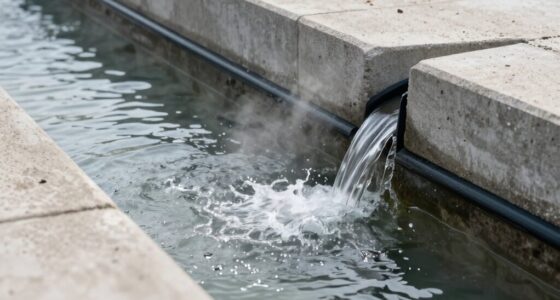 minimize edge water splashing