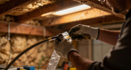 How to protect existing fiber prior to attic insulation work?