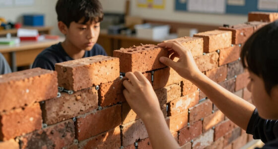 students turn reclaimed bricks into walls that can be assembled, dismantled, and rebuilt