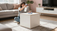 They Made A Blank-Box Living Room Look Custom Without Hiring A Carpenter