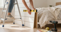 A Structural Beam Was An Eyesore In This Bedroom — She Added Paneling To Disguise It